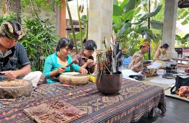 Learn traditional painting from locals in Bali