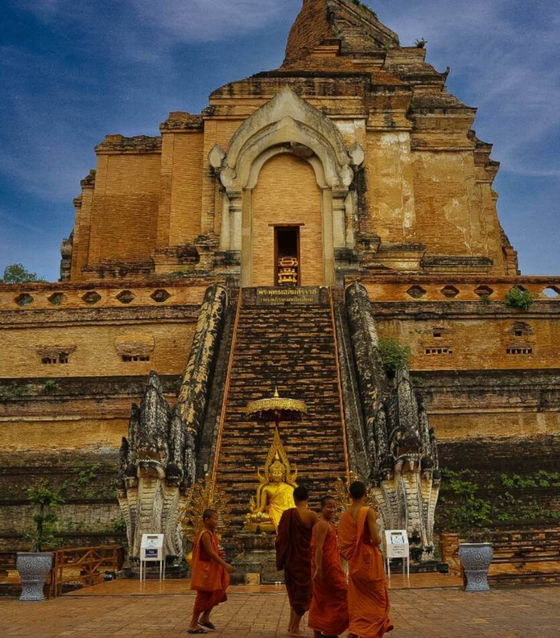 Elephant and Temple