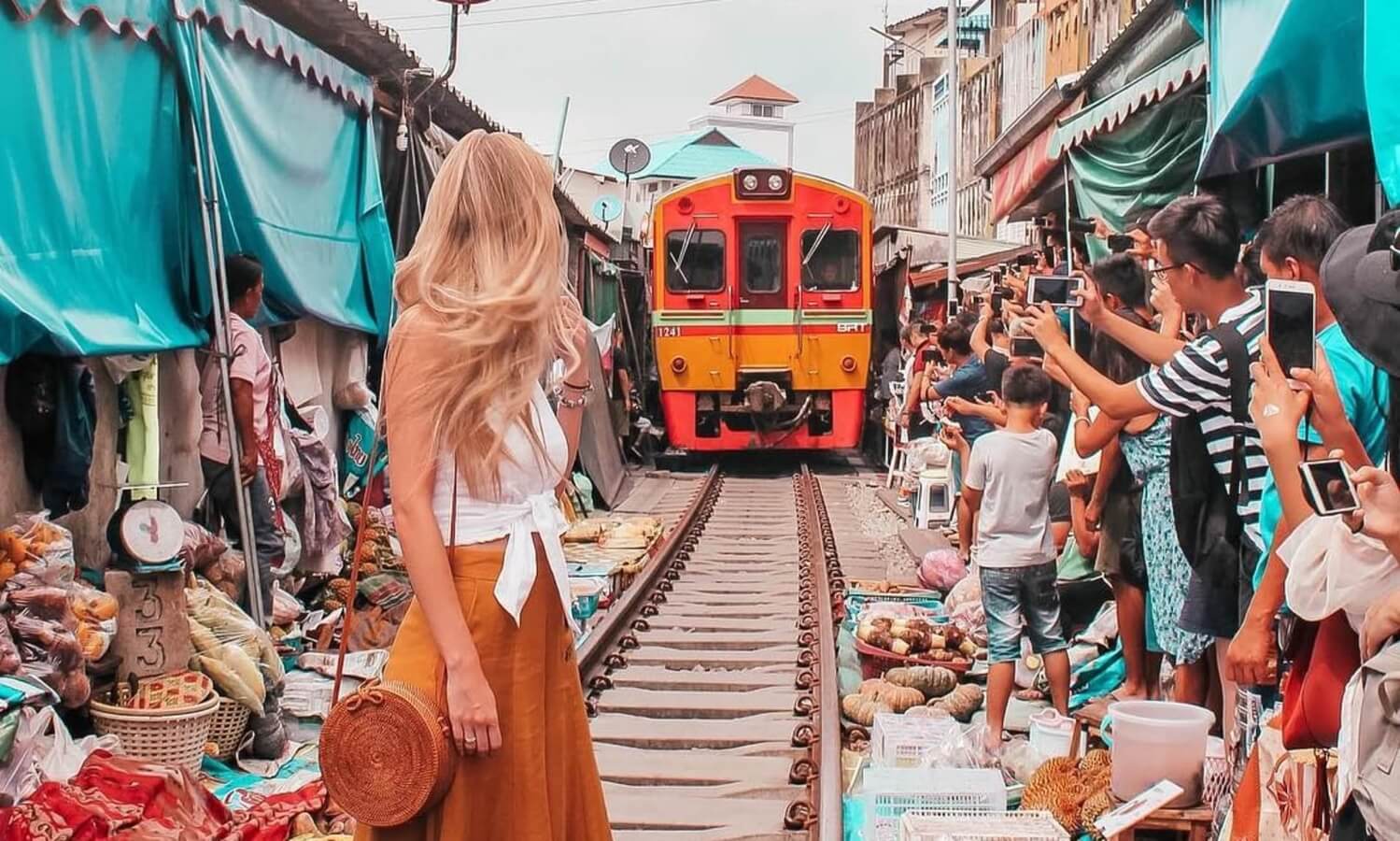 Bangkok Maeklong Railway & Floating Market Tour                          