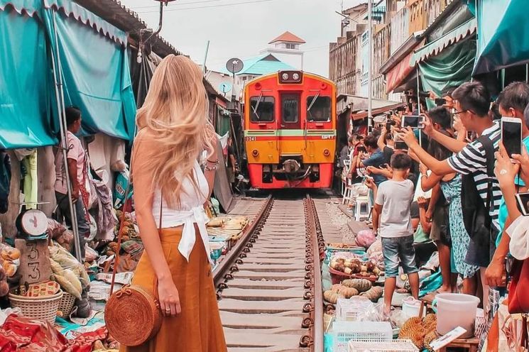 Bangkok Maeklong Railway & Floating Market Tour                          