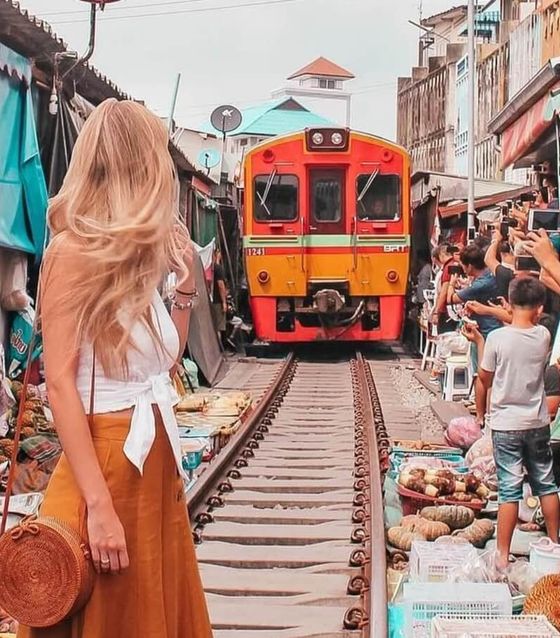 Bangkok Maeklong Railway & Floating Market Tour                          
