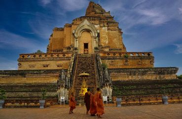 Elephant and Temple