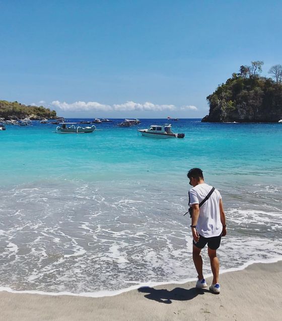 Swimming at Crystal Bay, Nusa Penida