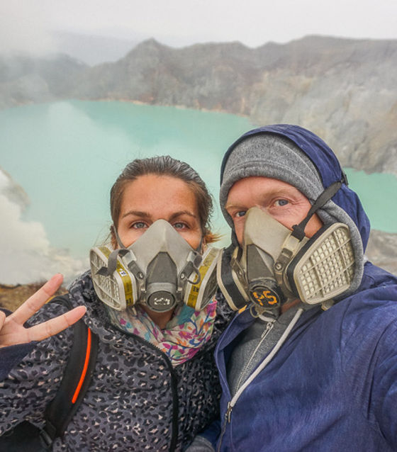 Selfie at Mount Ijen, Bali