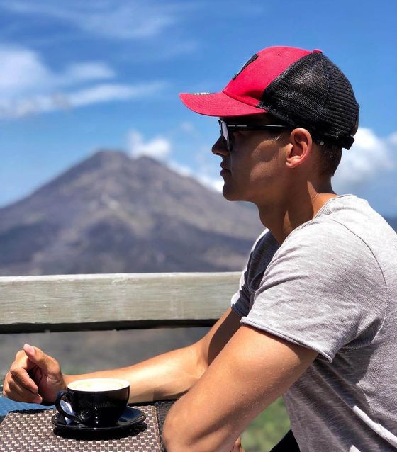 Coffee with views of Mount Batur