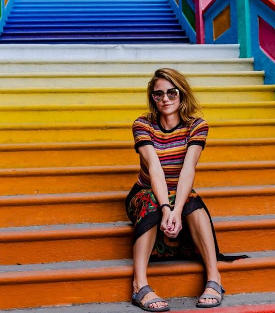 Colorful stairs at batu caves, Kuala Lumpur
