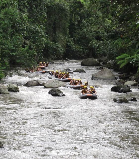 Whitewater rafting stream Bali