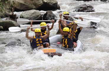 Group Whitewater rafting Bali