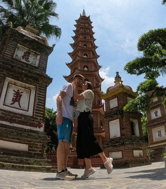 Tran Quoc Pagoda on the Hanoi Instagram Tour
